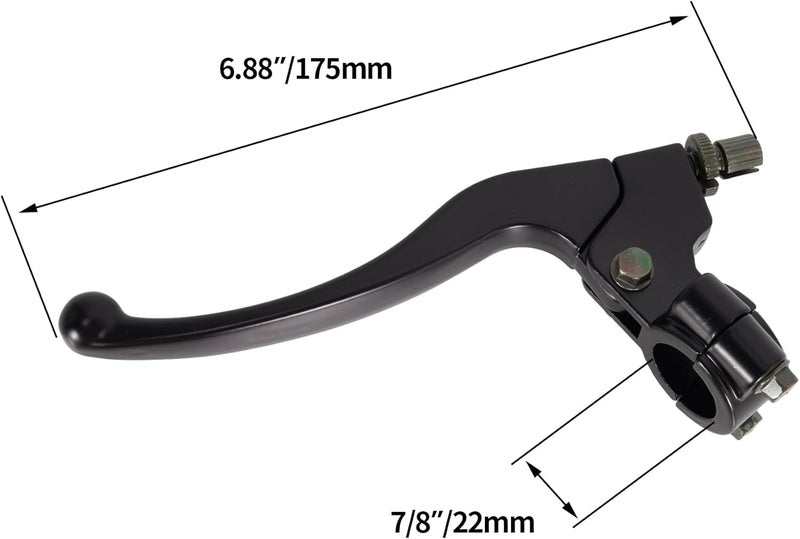 RUTU Left 7/8" 22mm Clutch Handle Lever Perch for Honda 98cc 125cc 196cc CRF50 CRF80 XR200 SSR CC100X CT100U 6.5HP 5.5hp X-Treme Coleman Coolster Roketa Baja,Universal Mini Bike Motocross Parts - Image 2